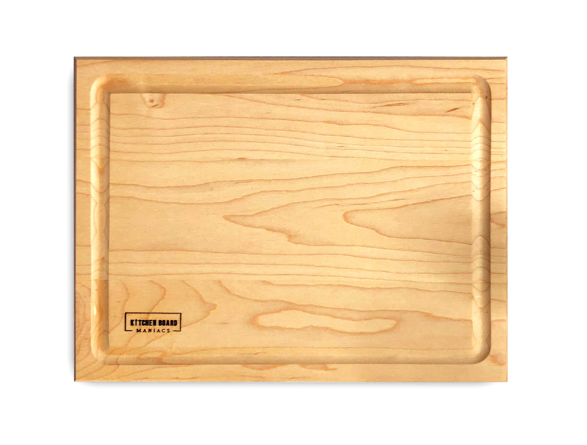Large Thick Maple Wood Cutting Board for Kitchen with Juice Groove, Sorting Compartment, Charcuterie Wooden Board Bassetts