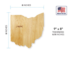 OHIO Cutting Board & OHIO Gifts, Home Decor or Souvenir Made in USA