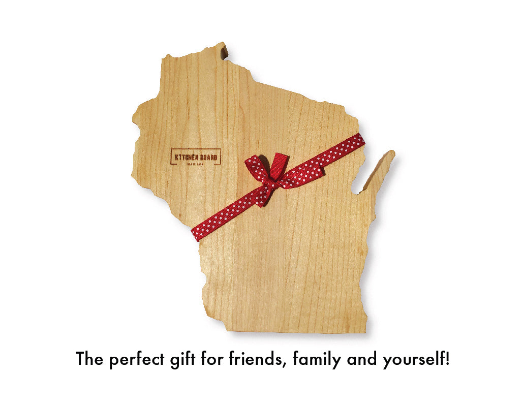 WISCONSIN Home Cutting Board and Butter Board & Wisconsin Gifts, Home Decor and Souvenir Made in USA